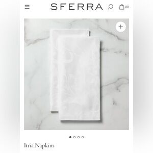 Sferra Itria Napkins, set of 8, cream
color.